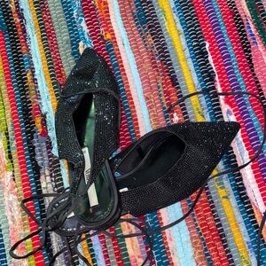 Zara Black Sparkle Heels
